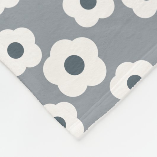 Blumenmuster Graue Personalisierte Altersvorsorge Fleecedecke (Ecke)