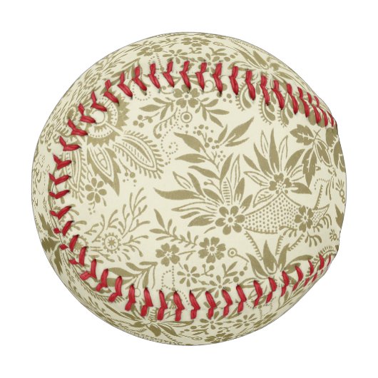 Blumenmuster Green Sage Antike Damaskus Baseball (Vorderseite Links)