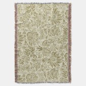 Blumenmuster Green Sage Antike Damaskus Decke (Vorderseite Vertikal)