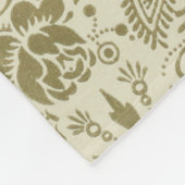 Blumenmuster Green Sage Antike Damaskus Fleecedecke (Ecke)