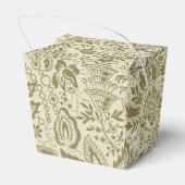 Blumenmuster Green Sage Antike Damaskus Geschenkschachtel (Rückseite)