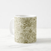 Blumenmuster Green Sage Antike Damaskus Kaffeetasse (Vorderseite Links)