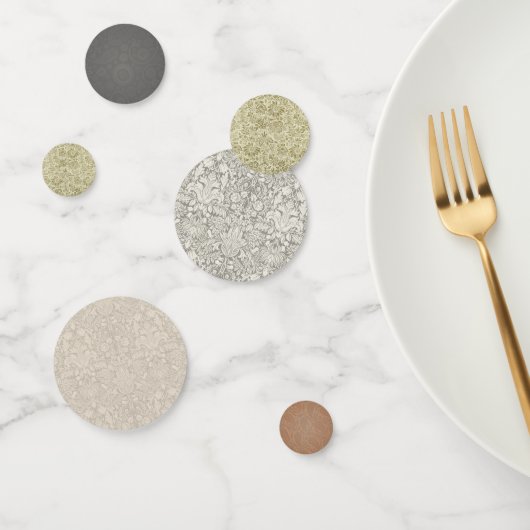 Blumenmuster Green Sage Antike Damaskus Konfetti (Gruppe)