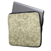 Blumenmuster Green Sage Antike Damaskus Laptopschutzhülle (Vorderseite Links)