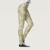 Blumenmuster Green Sage Antike Damaskus Leggings (Rechts)