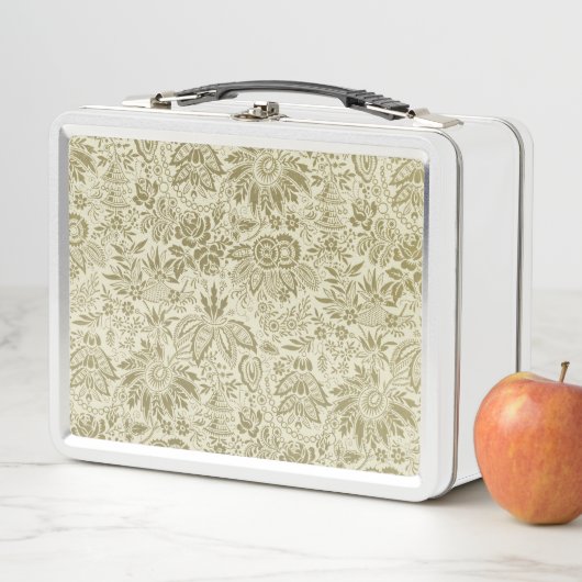 Blumenmuster Green Sage Antike Damaskus Metall Brotdose (Beispiel)