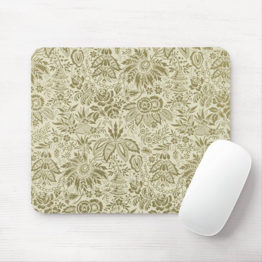 Blumenmuster Green Sage Antike Damaskus Mousepad (Mit Mouse)