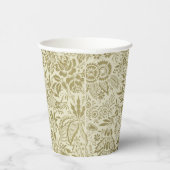 Blumenmuster Green Sage Antike Damaskus Pappbecher (Rechts)