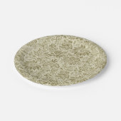 Blumenmuster Green Sage Antike Damaskus Pappteller (Schrägansicht)