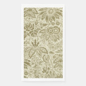 Blumenmuster Green Sage Antike Damaskus Serviette (Vorderseite)