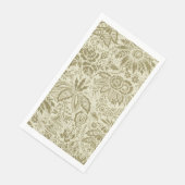 Blumenmuster Green Sage Antike Damaskus Serviette (Ecke)
