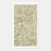 Blumenmuster Green Sage Antike Damaskus Serviette (Vorderseite)