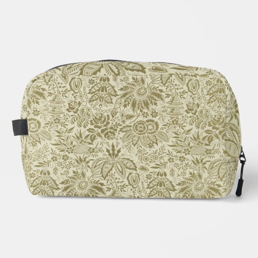 Blumenmuster Green Sage Antike Damaskus Waschbeutel (Vorderseite)