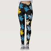Blumenmuster Große Blume Leggings (Vorderseite)