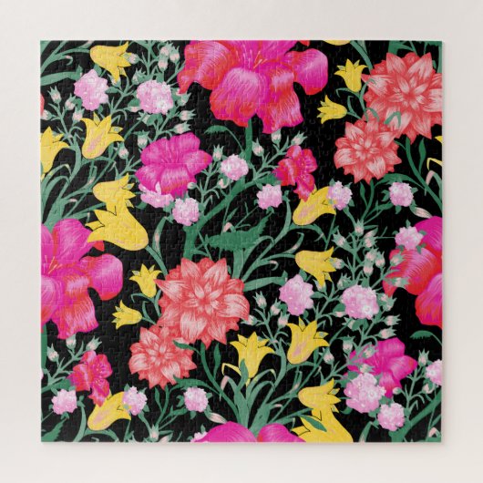 Blumenmuster Große Blume Muster Puzzle (Vertikal)