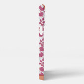 Blumenmuster große Blüte mit personalisiertem Name iPhone Hülle (Rechte Seite)