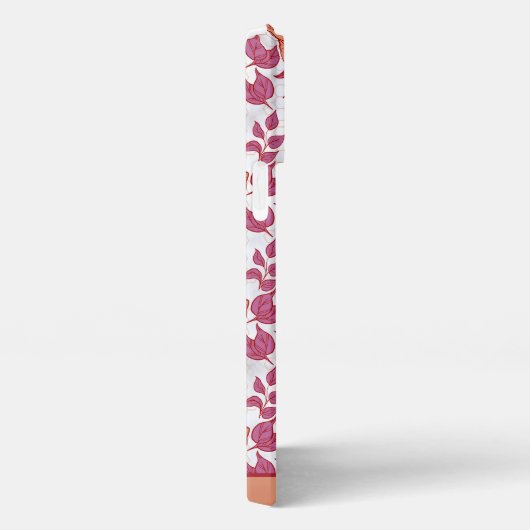 Blumenmuster große Blüte mit personalisiertem Name iPhone Hülle (Rechte Seite)