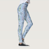 Blumenmuster große Blüte mit personalisiertem Name Leggings (Rechts)