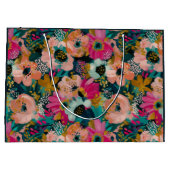 Blumenmuster Große Geschenktüte (Rückseite)