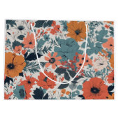 Blumenmuster Große Geschenktüte (Rückseite)