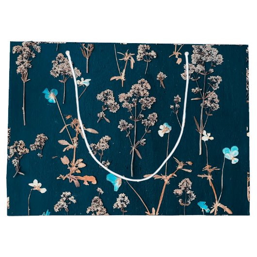 Blumenmuster Große Geschenktüte (Rückseite)