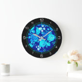 Blumenmuster Große Wanduhr (Zuhause)