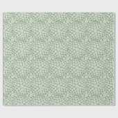 Blumenmuster - Grün Geschenkpapier (Flach)