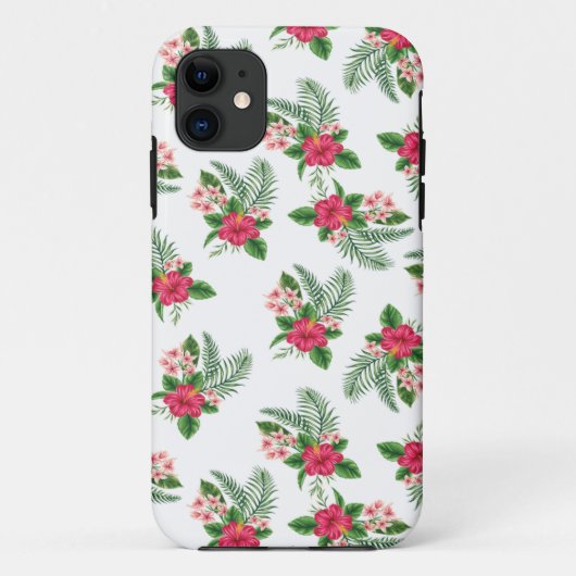 Blumenmuster-grüne-Rose Case-Mate iPhone Hülle (Rückseite)