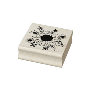 Blumenmuster Gummistempel