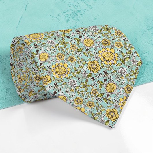 Blumenmuster-Halstuch nach Maß Krawatte