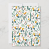 Blumenmuster handgefertigt Frühjahrsgarten Chic Cu Einladung (Rückseite)