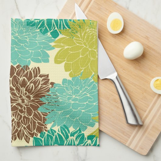 Blumenmuster Handtuch (Viertel Falte)