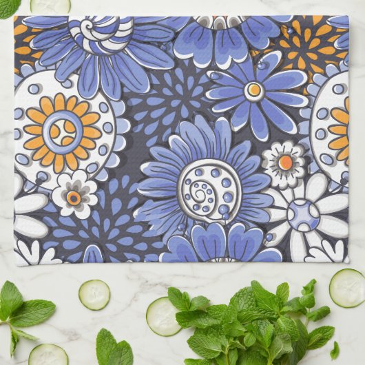 Blumenmuster Handtuch (Gefaltet)