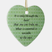 Blumenmuster-Herz-Verzierung Keramikornament (Rechts)