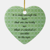 Blumenmuster-Herz-Verzierung Keramikornament (Hinten)