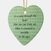 Blumenmuster-Herz-Verzierung Keramikornament (Links)