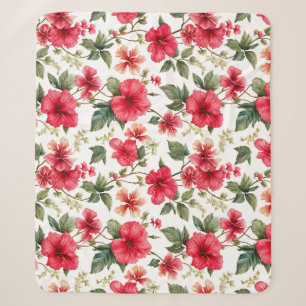 Blumenmuster-Hibiskus-Blume Sherpadecke