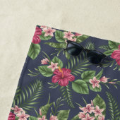 Blumenmuster Hibiskus Monogram Badetuch (Beispiel)