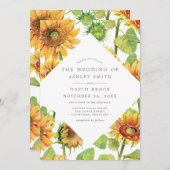 Blumenmuster Hochzeit der Wasserfarben Einladung (Vorne/Hinten)