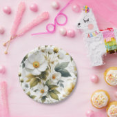 Blumenmuster Hochzeit Papier Teller (Party)