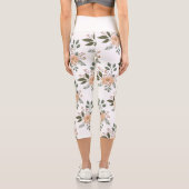 Blumenmuster Hoher Waisted Capri Leggings (Rückseite)
