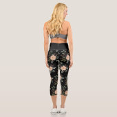 Blumenmuster Hoher Waisted Capri Leggings (Rückseite)