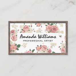 Blumenmuster | Holzgrenze Visitenkarte