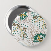 Blumenmuster-Homedekoration Button (Vorne & Hinten)