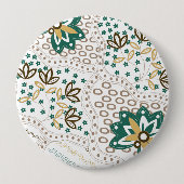 Blumenmuster-Homedekoration Button (Vorderseite)