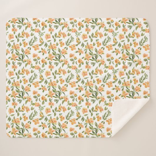 Blumenmuster Honeysuckle-Blume Sherpadecke (Vorderseite (Horizontal))