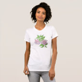 Blumenmuster hübscher rosa Blume T-Shirt (Vorne ganz)