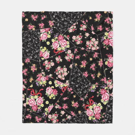Blumenmuster: Hübsches Nahtloses Design. Fleecedecke (Vorderseite)