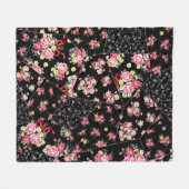 Blumenmuster: Hübsches Nahtloses Design. Fleecedecke (Vorderseite (Horizontal))