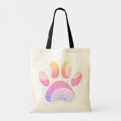 Blumenmuster Hundepapier drucken Tragetasche (Rückseite)
